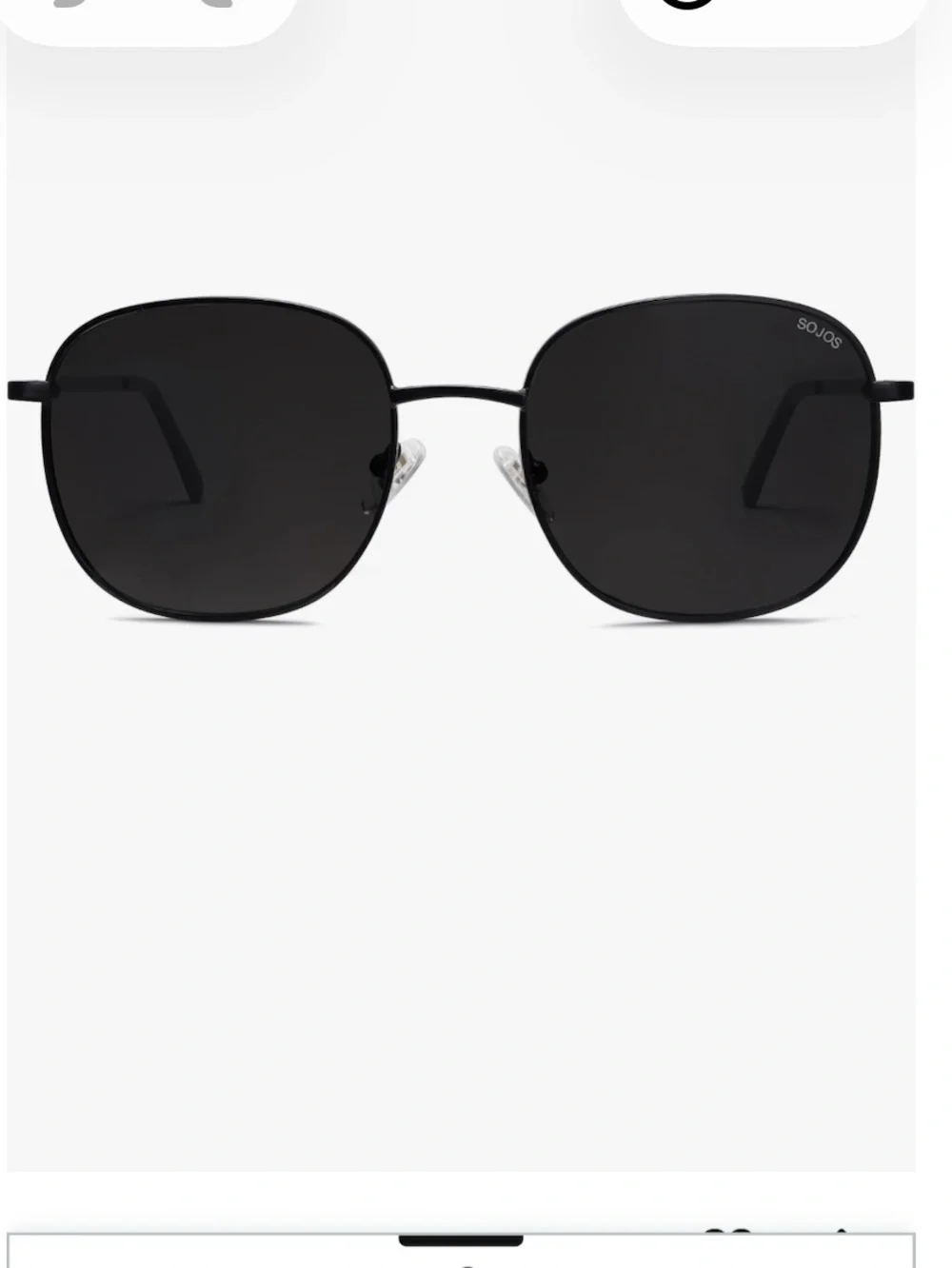 Black Square Metal Frame Sunglasses
